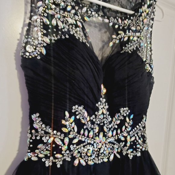 My Dreams & More Black Size 10 Dress with Jewels Pageant/Dance/Prom/Special Even - Picture 2 of 4